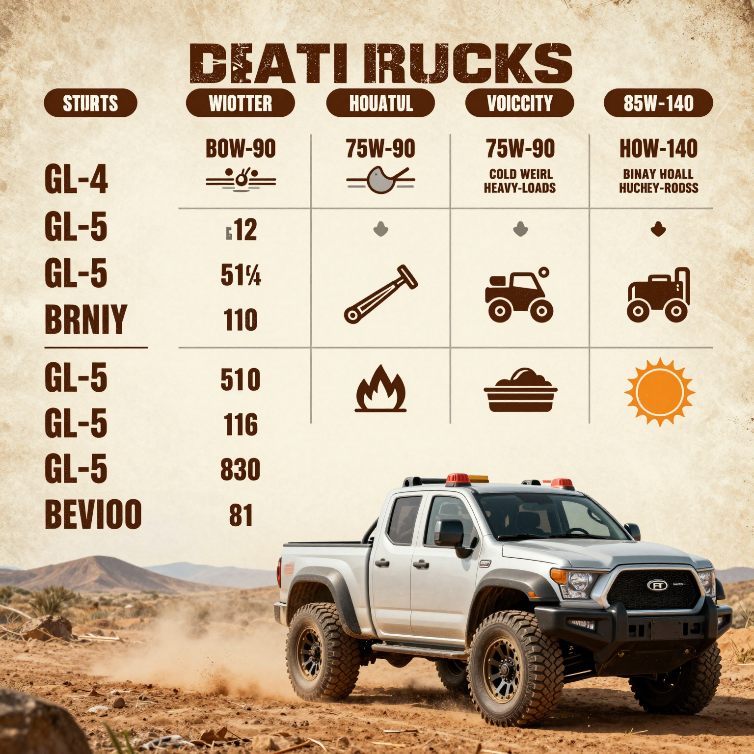 Gear oil selection infographic