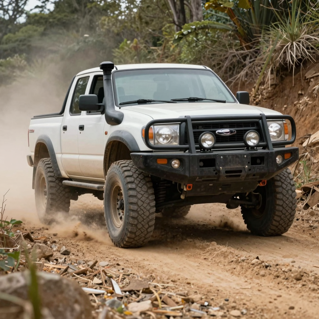 Rugged 2WD Truck on a Dirt Path