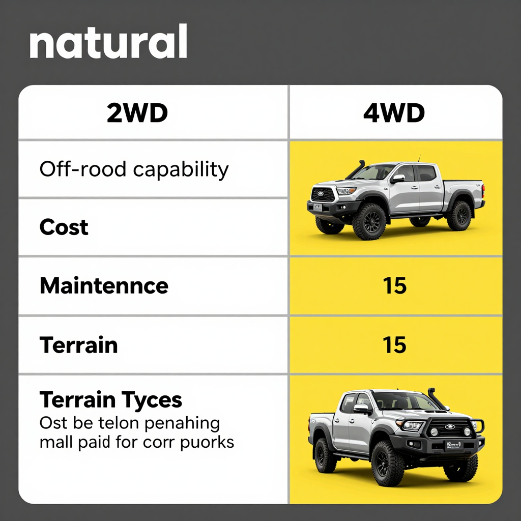 Comparison of 2WD and 4WD Trucks