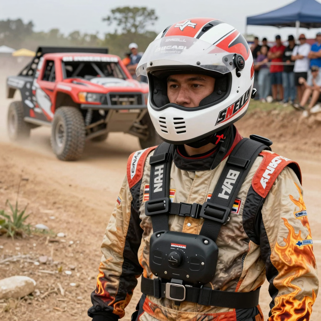 Safety gear for off-road truck racing