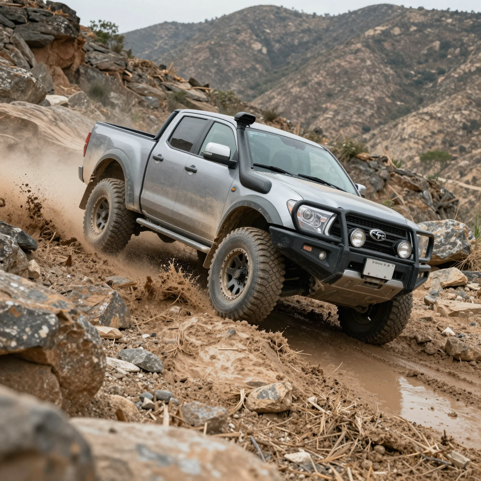 Rugged Off-Road Truck in Action