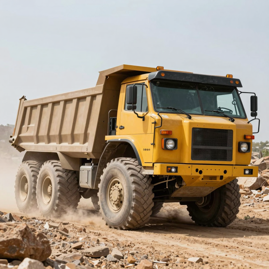 Off-Road Dump Truck in Action