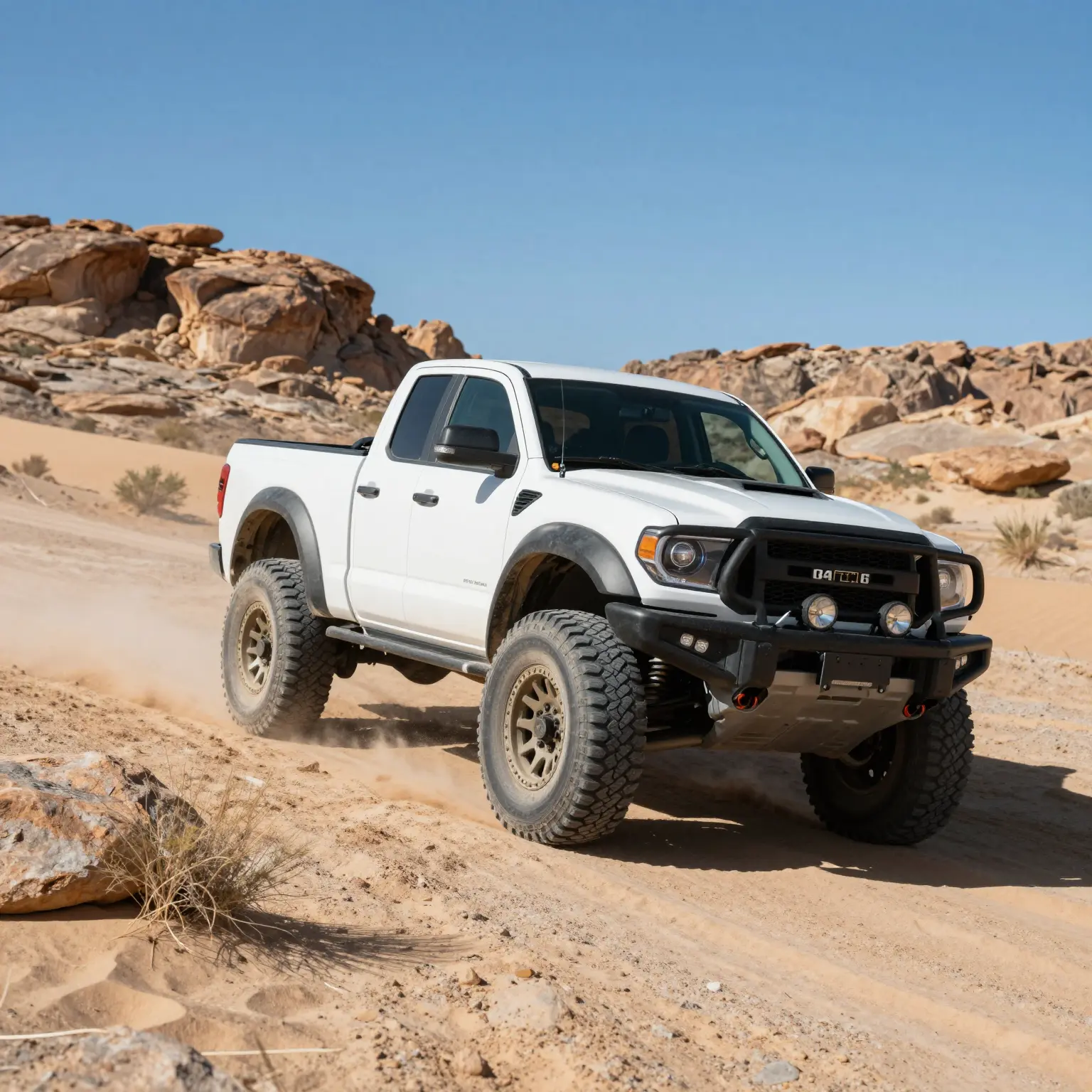 Off-road truck in the Mojave Desert