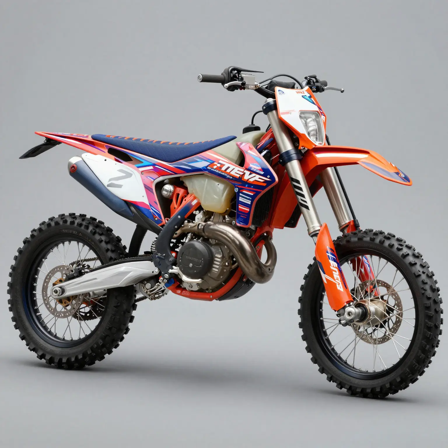 Custom Dirt Bike with Vibrant Graphics