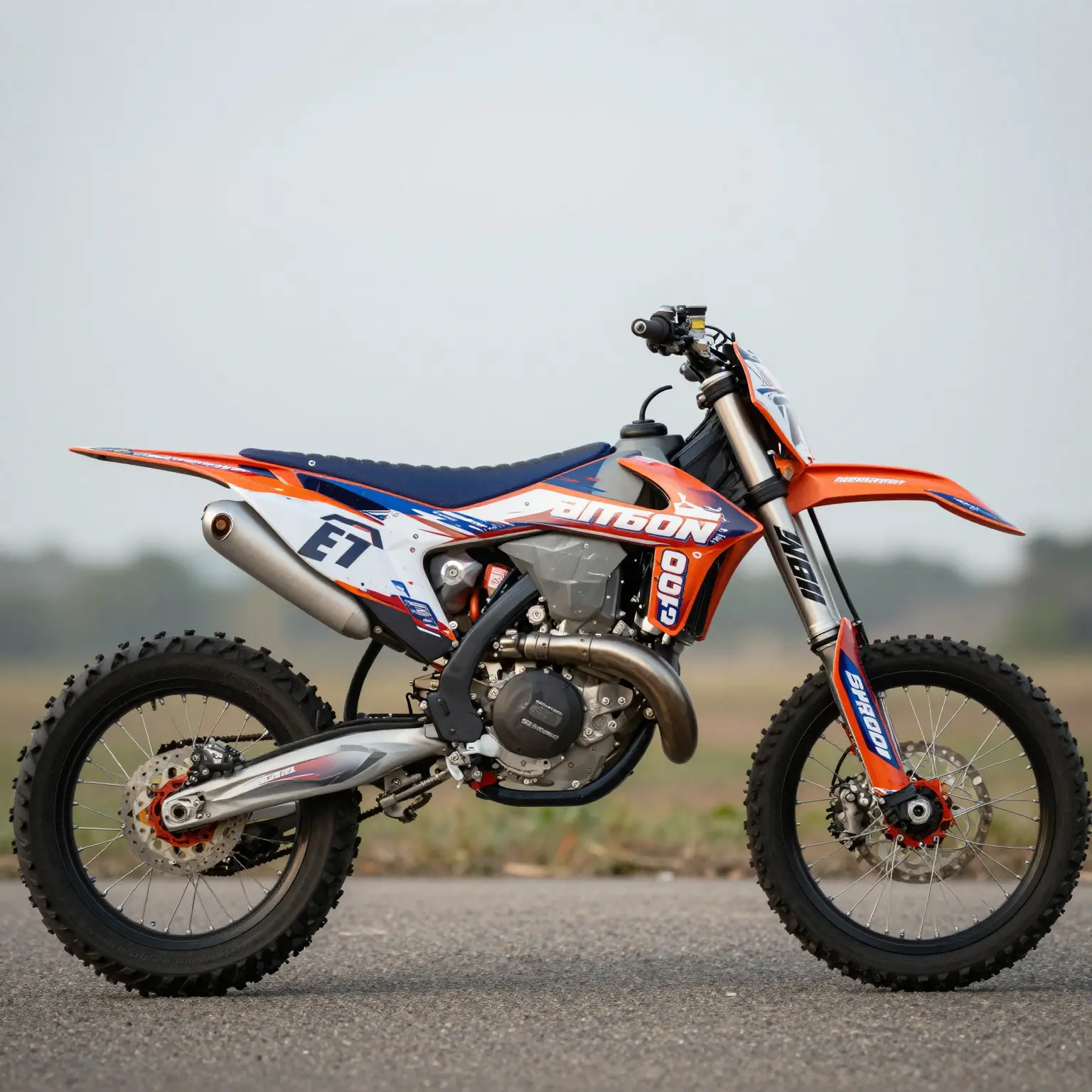 Artistic representation of motorcycle graphics showcasing vivid colors and typography