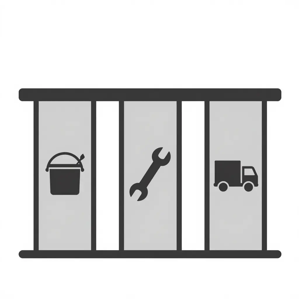 Flat vector diagram showing an aftermarket fairing kit split into three pillars labeled Paint, Hardware, and Freight that combine into a single total cost bar